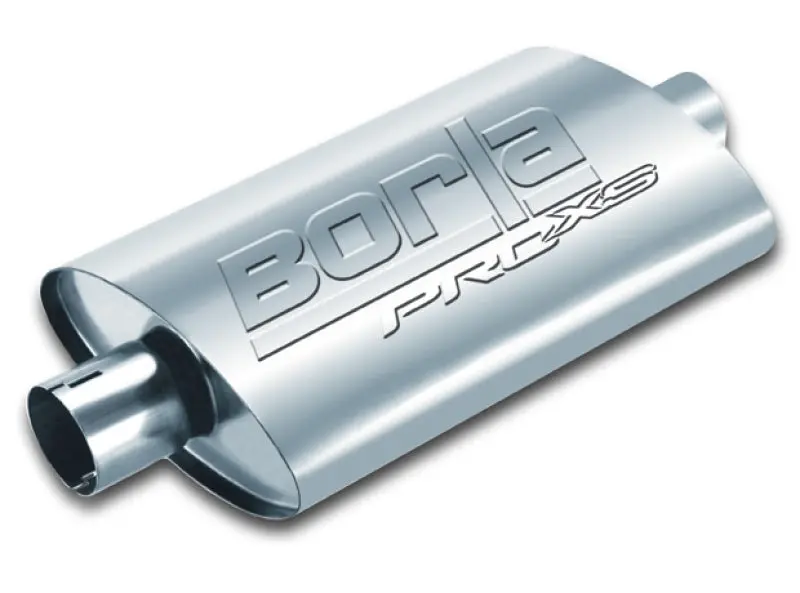 Borla Universal Pro-Xs Oval 2.5In Inlet/Outlet Center/Center Notched Muffler 1