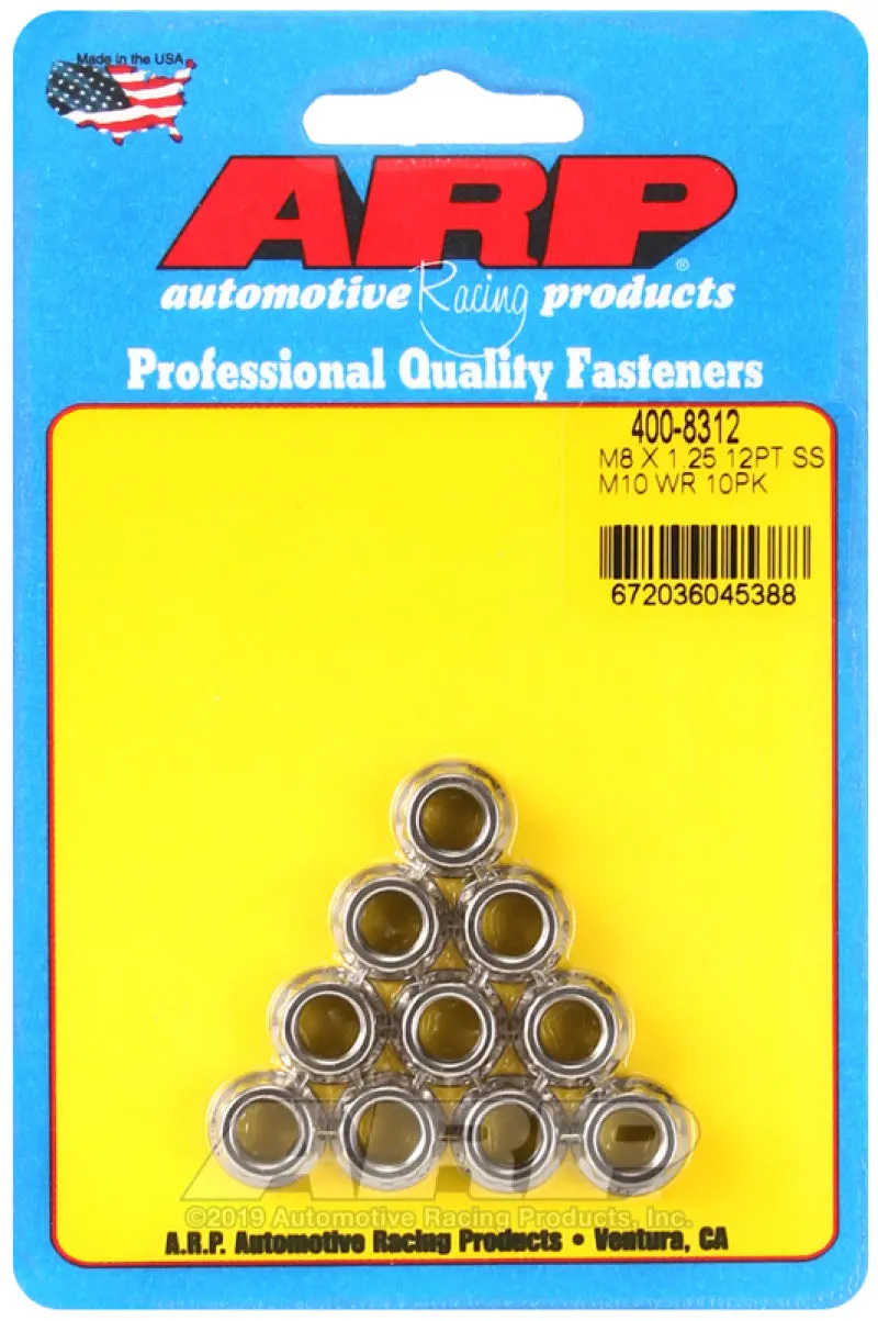 Arp M8 X 1.25 12Pt Ss Nut Kit 1