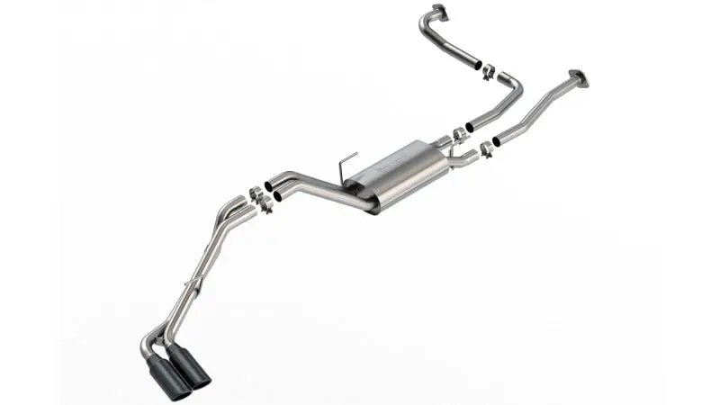 Borla 22-24 Nissan Frontier S-Type Cat Back System - Black Chrome 1