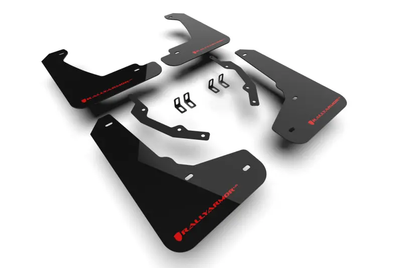 Rally Armor 24-25 Honda Prologue Black Mud Flap - Red Logo 1