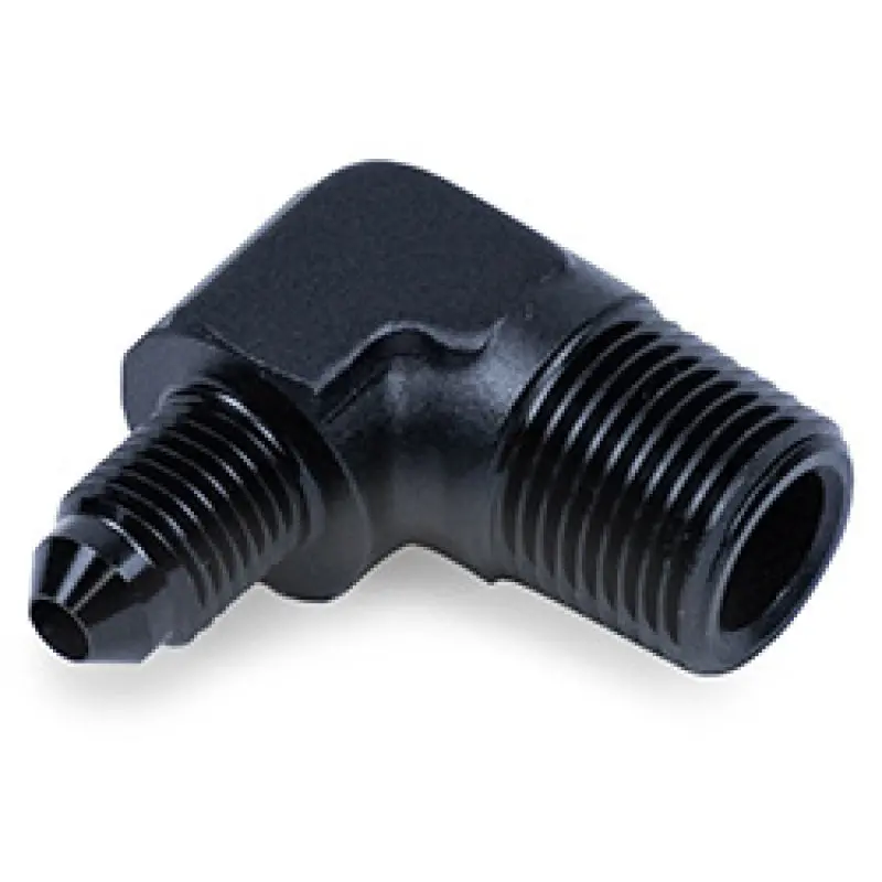 Snow Performance 3/8In Npt To 4An Elbow Water Fitting (Black) 1