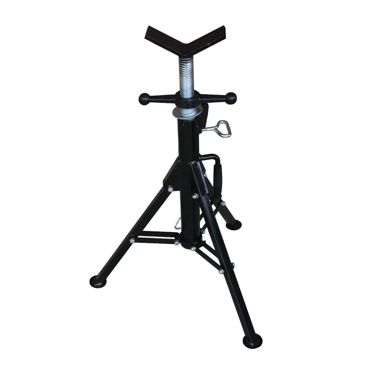 Folding Leg Pipe Stand Apj-1 With V-Head,  Heavy Duty 1100Kg Capacity, Adjustable Height 710–1300Mm, Portable Pipe Support 1