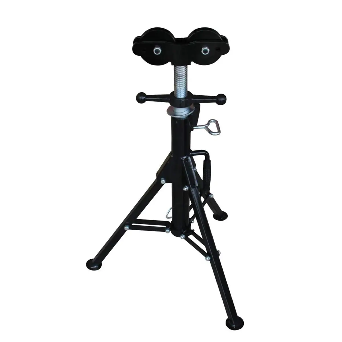 Pipe Stand With Roller Head Apj-3, Heavy Duty 450Kg Capacity, Folding Design, Adjustable Height 710-1300Mm Welding Pipe Jack 1