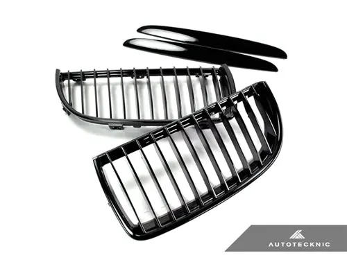 Autotecknic Gloss Black Front Grille Set - E90 Sedan/ E91 Wagon | 3 Series 1