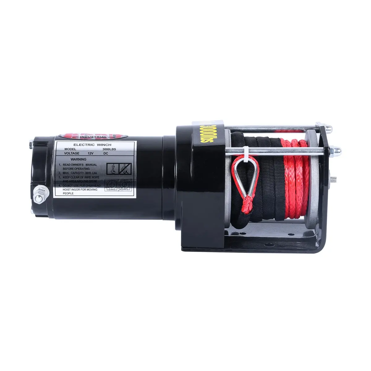 Electric Winch 3000Lb Capacity, Atv-3000S, Synthetic Rope Dc 12V Winch For Atv, Utv, 4Wd Recovery 1