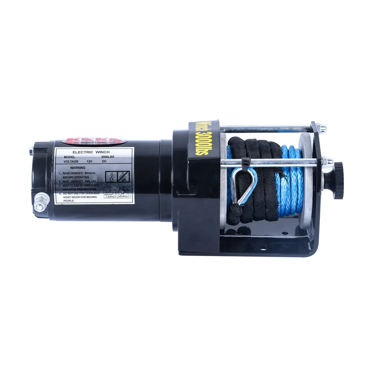 Electric Winch 3000Lb Capacity, Atv-3000S, Blue Synthetic Rope Dc 12V Winch For Atv, Utv, 4Wd Recovery 1