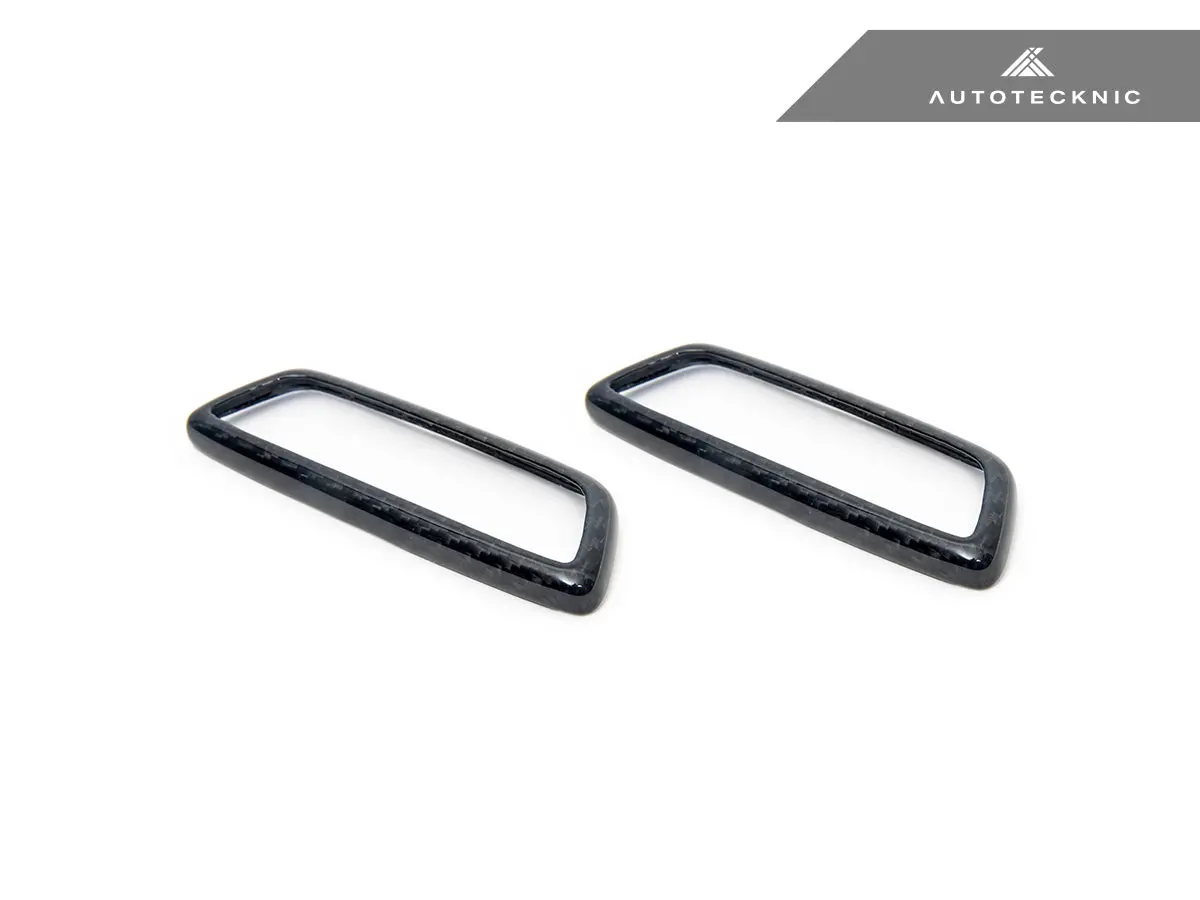 Autotecknic Dry Carbon Front Seat Illuminated Emblem Surround Set - Bmw M 1