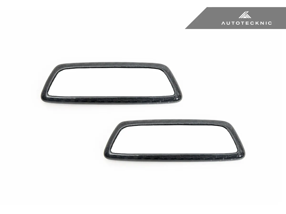 Autotecknic Dry Carbon Front Seat Illuminated Emblem Surround Set - Bmw M 3