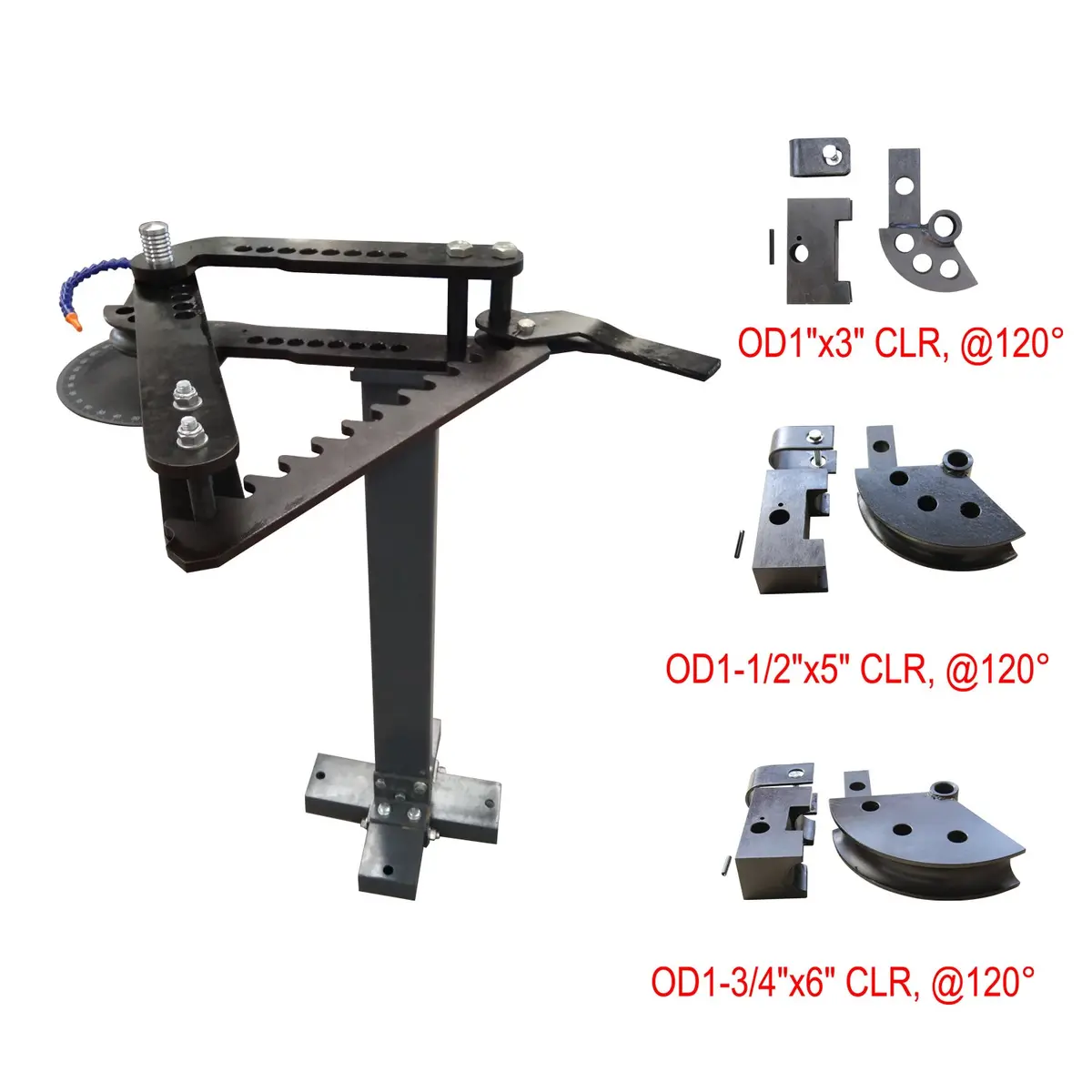 Manual Tube / Pipe Bender Tb-3, C/W 1"X3", 1-1/2"X5" & 1-3/4"X6" Toolings,  Exhaust Pipe Bender, Roll Cage Bending Machine 1