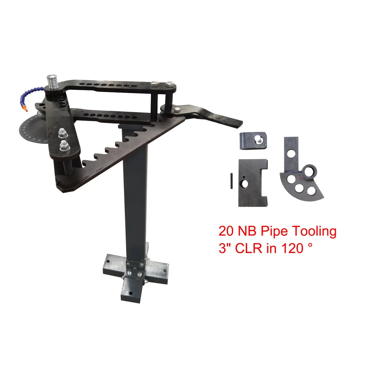 Manual Pipe Bender Tb-3, C/W 20Nb Tooling, 3" Clr In 120 Degrees, Exhaust Pipe Bender, Roll Cage Bending Machine 1