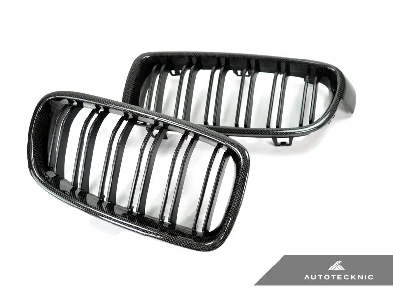 Autotecknic Dual-Slats Carbon Front Grille Set - F30 3-Series Sedan | F31 3-Series Wagon 2