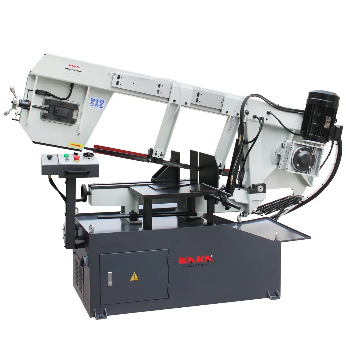 Mitre Band Saw Bs-2114T, Manually Lift Swivel Saw Frame Bandsaw Machine, 400Mm Round Bar Cutting, Runs On 415V Power 1