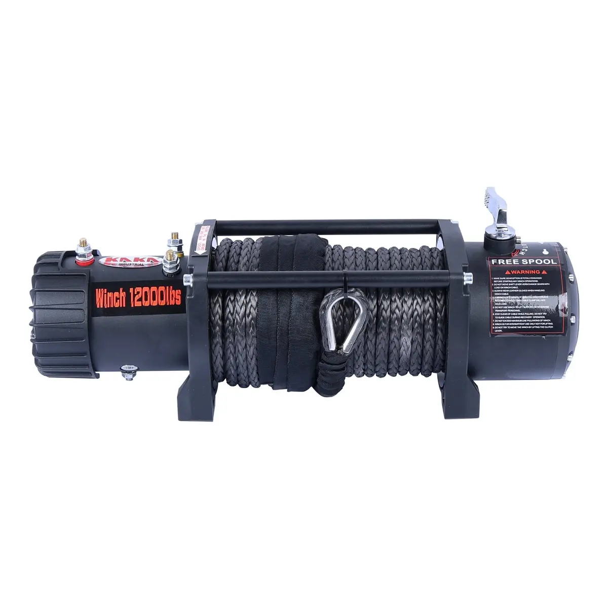 4Wd Recovery Electric Winch 12000Lb Capacity, Grey Synthetic Rope Cw-12000N Dc 12V Utv Winches, Car Winches 1