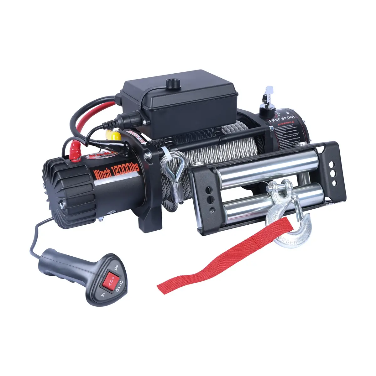4Wd Recovery Electric Winch 12000Lb Capacity, Cw-12000S Steel Wire Rope Dc 12V Car Winches 1
