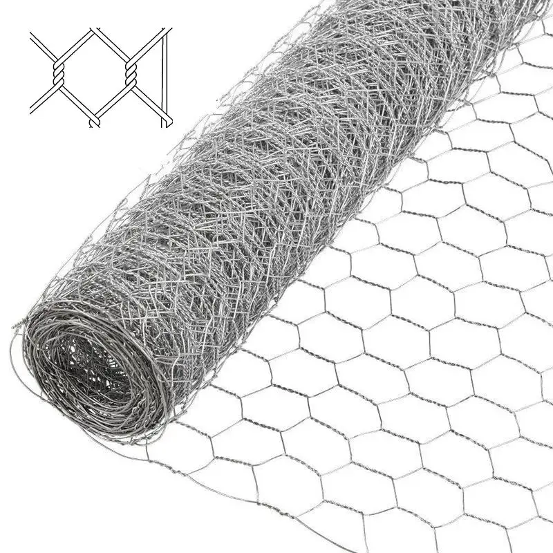 Galvanised Steel Wire Chicken Netting, Hexagonal Mesh Wire Netting, 50Mm Hex Apexture 120Cmx50m Roll 1