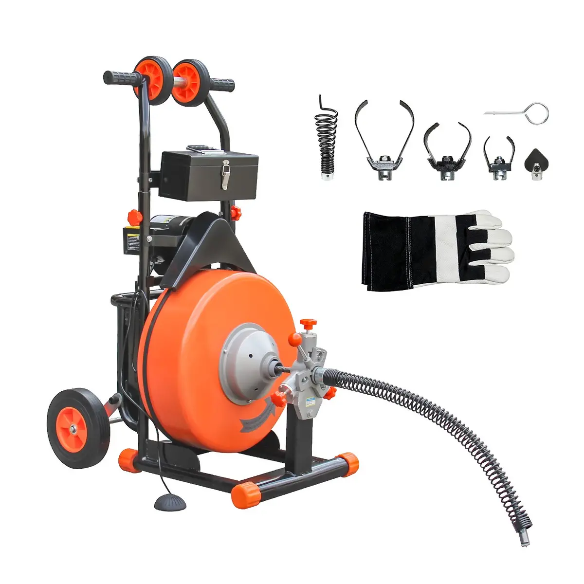 Drain Cleaning Machine D02-010Sa With 19Mm X 30M Cable, Auto Feed Drain Clean, 550Mm Drum Drain Clean 1