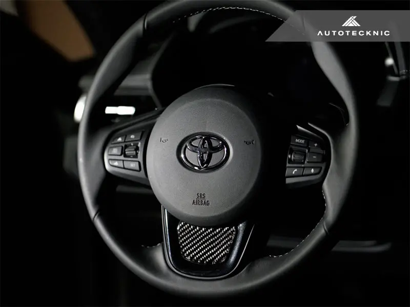 Autotecknic Carbon Fiber Steering Wheel Trim Overlay - A90 Supra 2020-Up 1