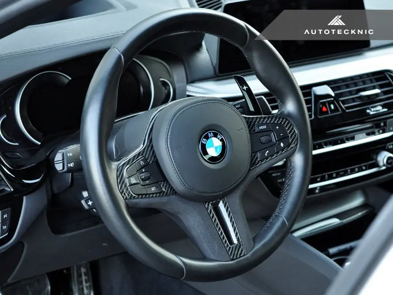 Autotecknic Carbon Alcantara Steering Wheel Trim - F90 M5 2018-2019 1
