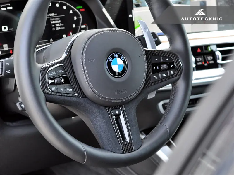 Autotecknic Carbon Alcantara Steering Wheel Trim - G05 X5 | G06 X6 | G07 X7 3