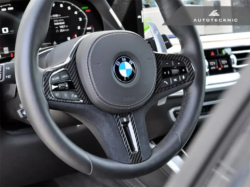 Autotecknic Carbon Alcantara Steering Wheel Trim - G22/ G26 4-Series 3