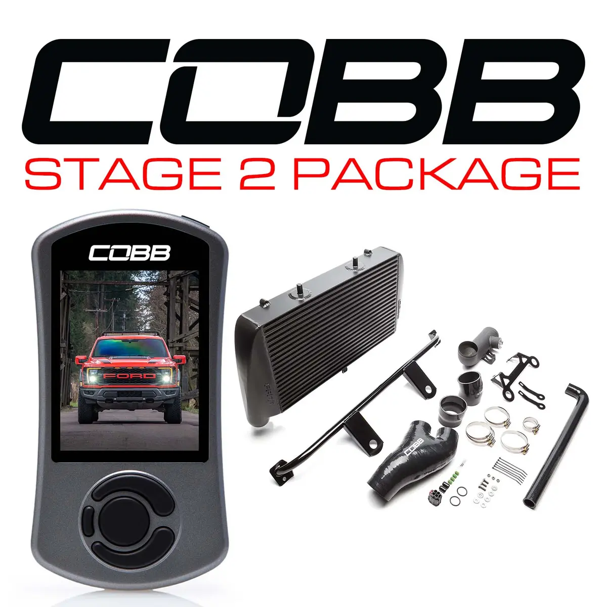 Cobb Stage 2 Power Package Black Fmic (No Intake) Ford F-150 Raptor 2021-2023 1