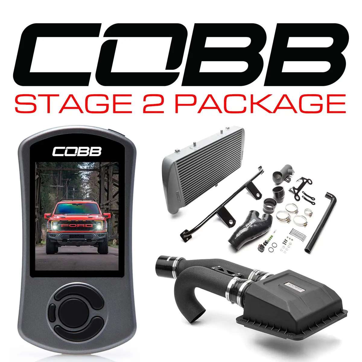 Cobb Stage 2 Power Package Silver Fmic (W/ Hct Intake) Ford F-150 Raptor 2021-2023 1