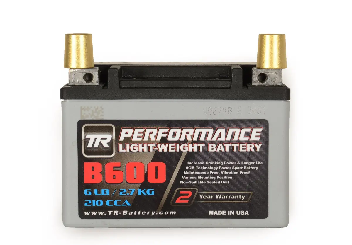 Tomioka Racing B600 6Lbs Lightweight Battery Street Use, Track Use, Racing Use, Universal Fit With Battery Tender, Accessories (Optional) 1