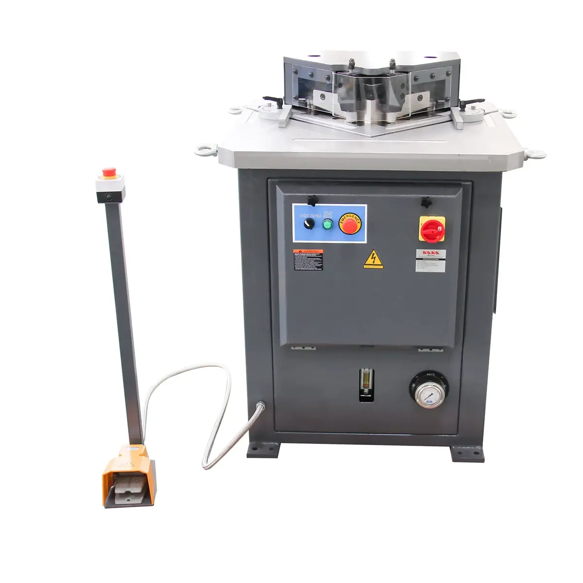 Hydraulic Plate Notcher Hnm-6 Notcher, 6Mm Capacity, Fixed Angle, 250Mm Notcher Size 1