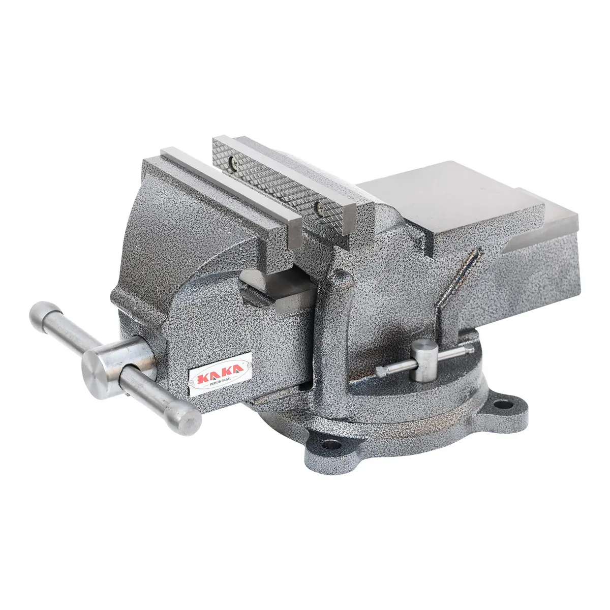 Heavy Duty 150 Mm Swivel Base Bench Vice With Anvil Hps-150, Forge-Hardened Serrated Steel Jaws 1