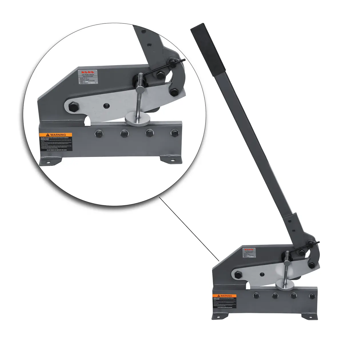 Manual Benchtop Sheet Metal Shear Hs-10, 10" Blade, 6Mm Mild Steel Capacity Hand Lever Shear 2