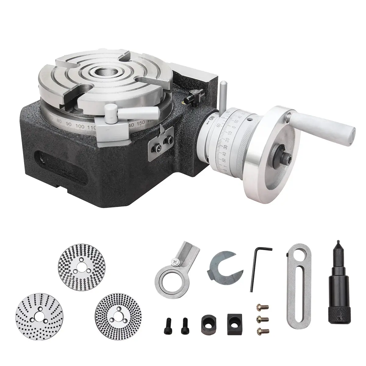 Kang Industrial Hvp-61, Rotary Table With Dividing Plate Dp-1,  6 Inch Rotary Table Milling Machine Horizontal Vertical Indexing Plate 1