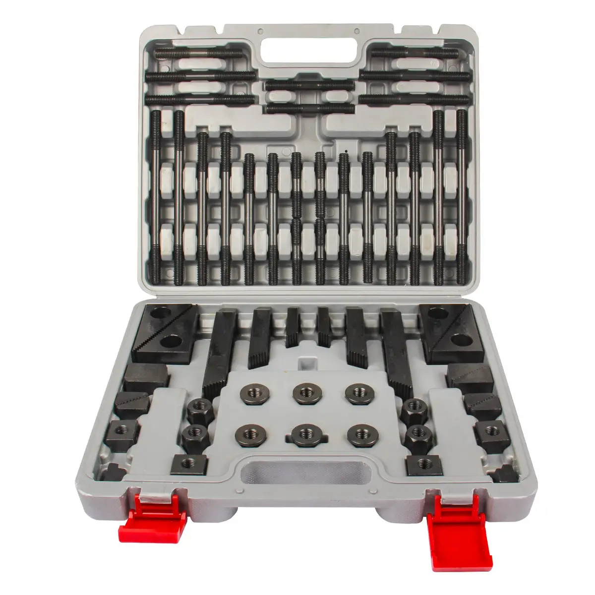 58Pc Milling Clamping Kit - 14Mm T-Slot / M12 Thread, Heavy Duty Steel Workholding Set For Workshop Drills & Mills 1