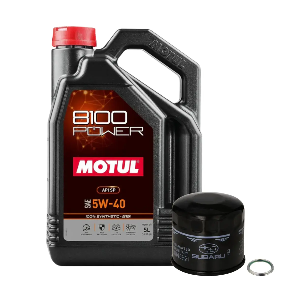 Motul 8100 Power 5W-40 (5 L) + Oem Oil Filter Oil Change Kit For 2013-2021 Brz / Fr-S / Toyota 86 (Fa20) 1