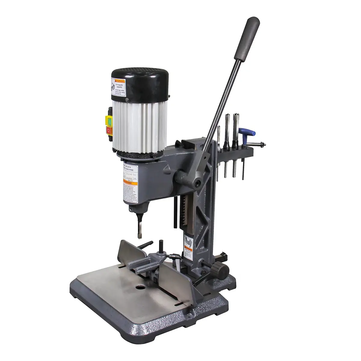 Bench Top Mortise Machine Ms-3816,  With 4 Sizes Chisel Bit Sets, Round Holes And Square Hole Mortising, Hollow-Chisel Mortisers 1