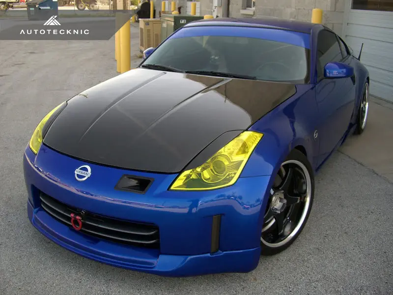 Autotecknic Pre-Preg Carbon Fiber Headlight Trim Set - Nissan 350Z 2