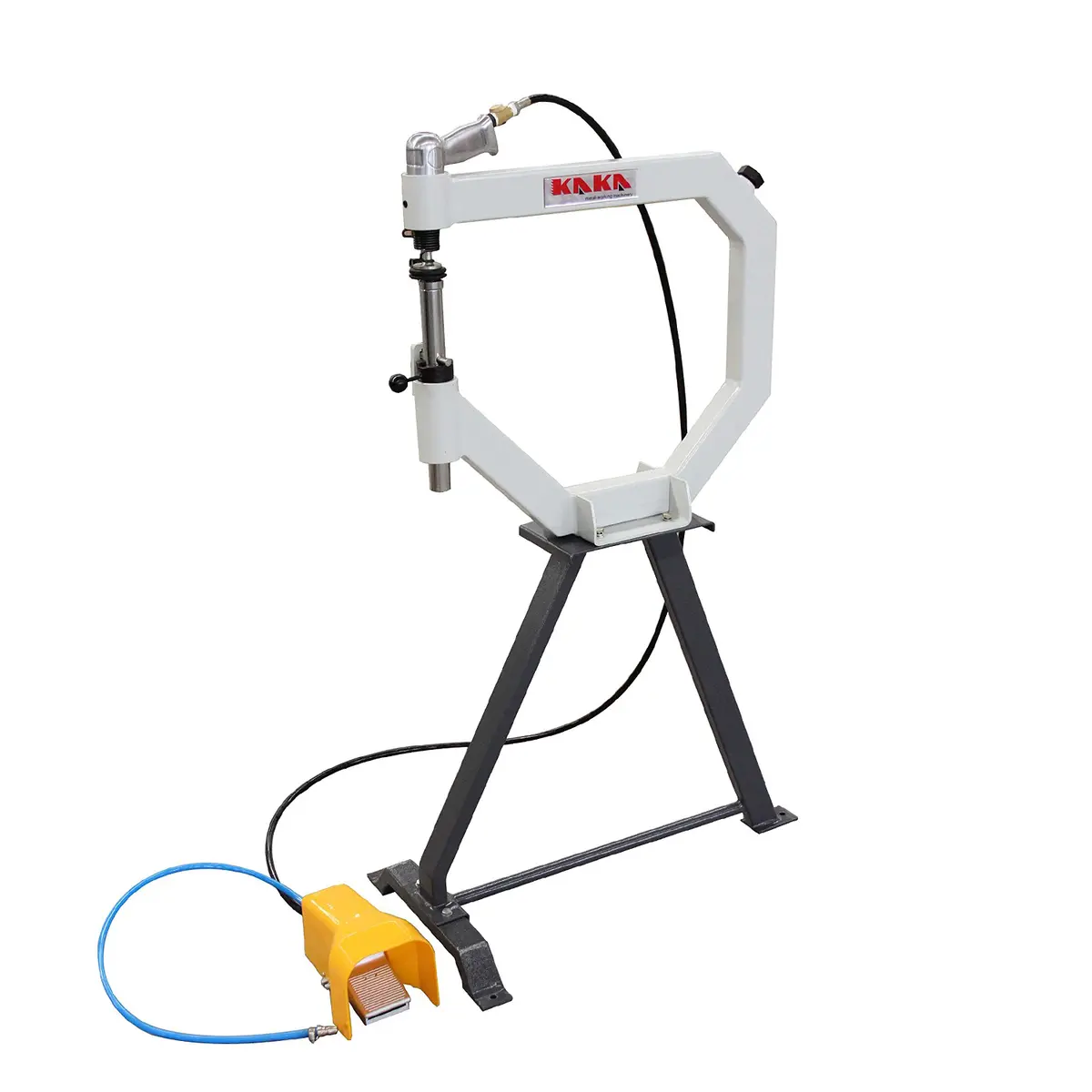 Pneumatic Planishing Hammer Pph-500, 500Mm Thraot Sheet Panel Beating Tools, Planishing Hammer With Steel Frame Stand And Foot Pedal 1
