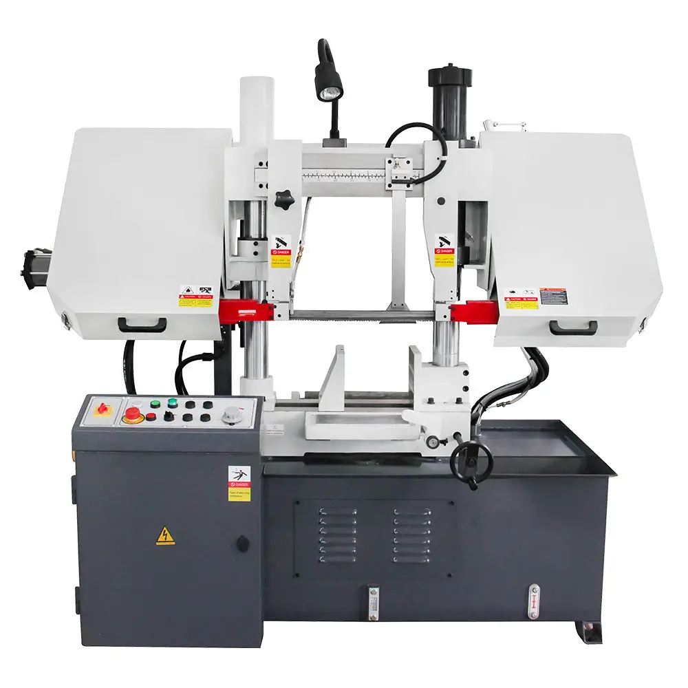 Double Column Band Saw Tgk-14, Ø350mm-350X350mm Gear Drive Dual Column Band Saw With Hydraulic Clamping, 415V Power 1