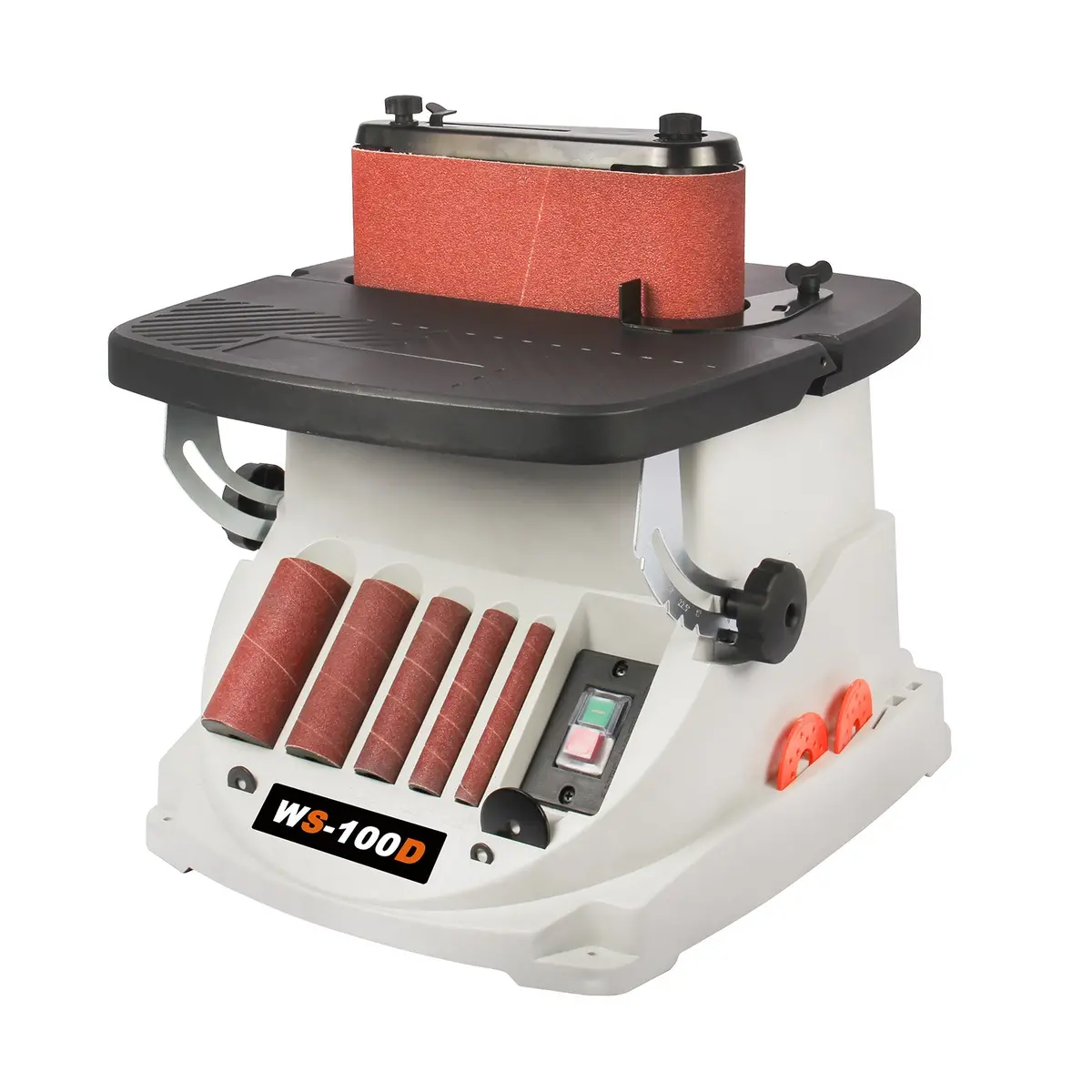 Vertical Oscillating Ws-100D Spindle Sander & Belt Sander, 2 In 1 Combination Woodworking Bobbin Sander Machine 1