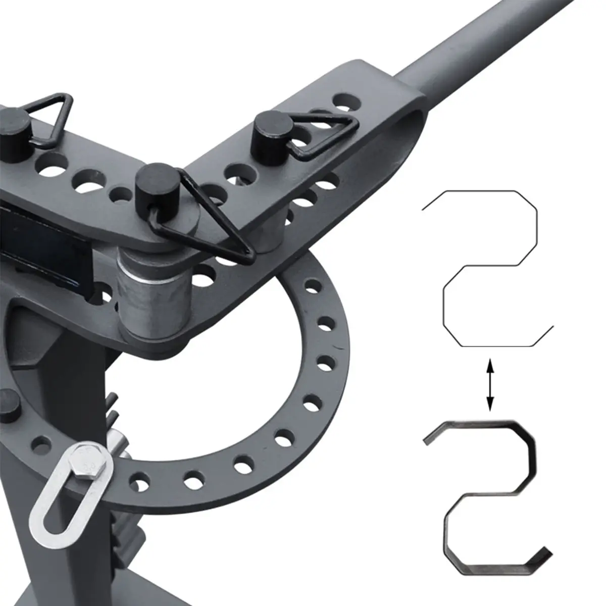 Floor Type Compact Metal Bar Bender Yp-38, Flat Bar Bender Max. Bend 200 Degrees, Flat Bar Radius Bender 2