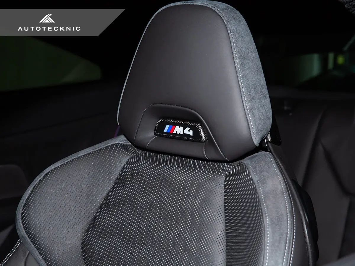 Autotecknic Dry Carbon Front Seat Illuminated Emblem Surround Set - Bmw M 7