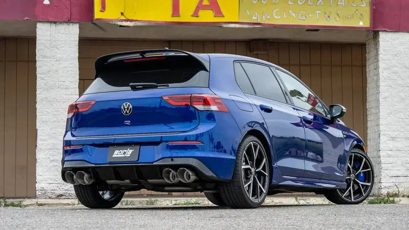 Borla 22-25 Volkswagen Golf R S-Type Cat-Back Exhaust - Dual 4.5In Stainless Brushed Tips W/ Logo 2