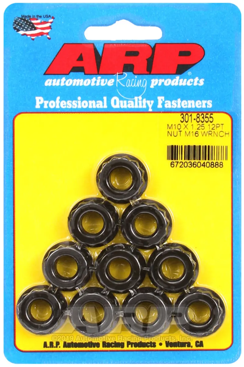 Arp M10 X 1.25 (5) 12-Point Nut Kit (Pack Of 10) 1