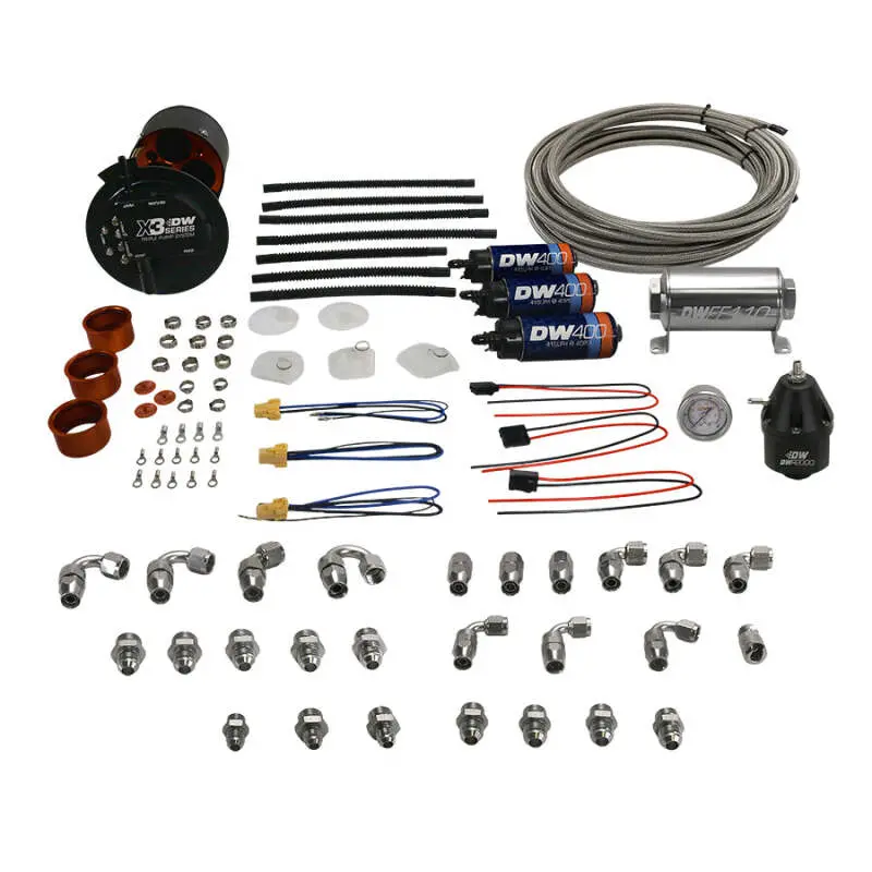 Deatschwerks 2015+ Ford F150 Coyote X3 Series Fuel Pump Module W/ Triple Dw400 Fuel Pumps & Plumbing 1