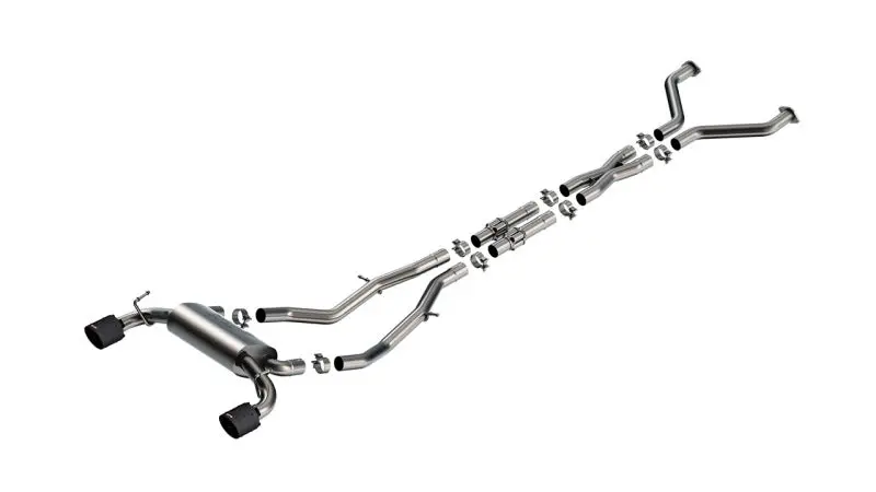 Borla 23-24 Nissan Z 2.5In S-Type Cat Back Exhaust 4.5In Tip - Carbon Fiber Black Anodized 1