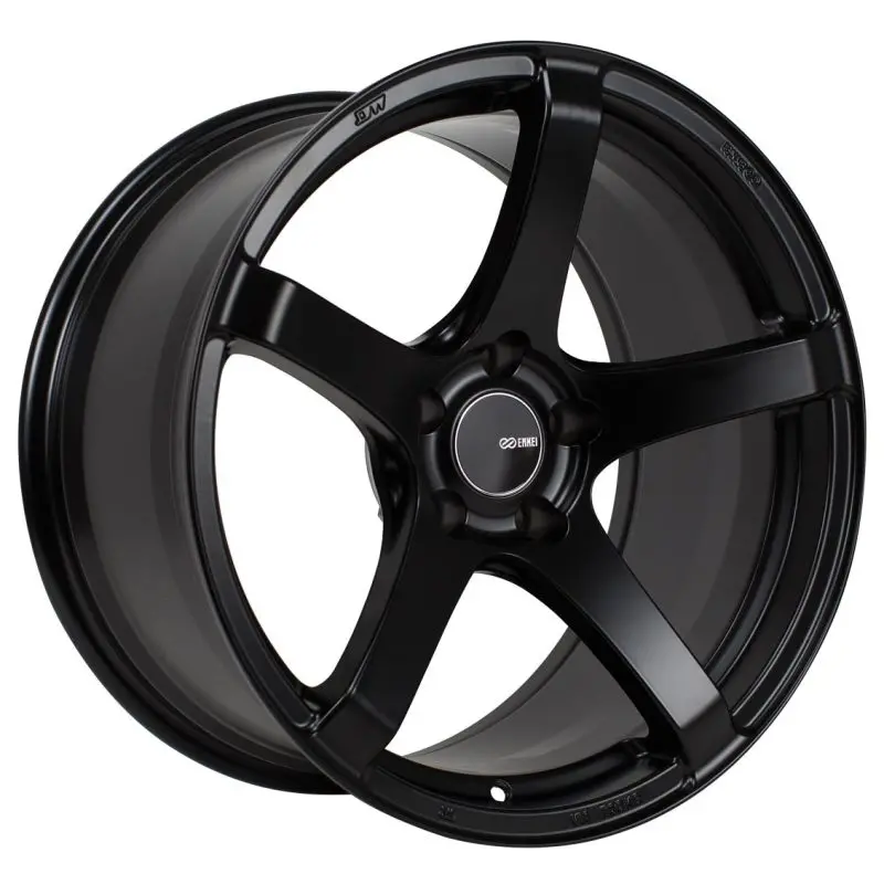 Enkei Kojin 18X9.5 15Mm Offset 5X114.3 Bolt Pattern 72.6Mm Bore Dia Matte Black Wheel 1