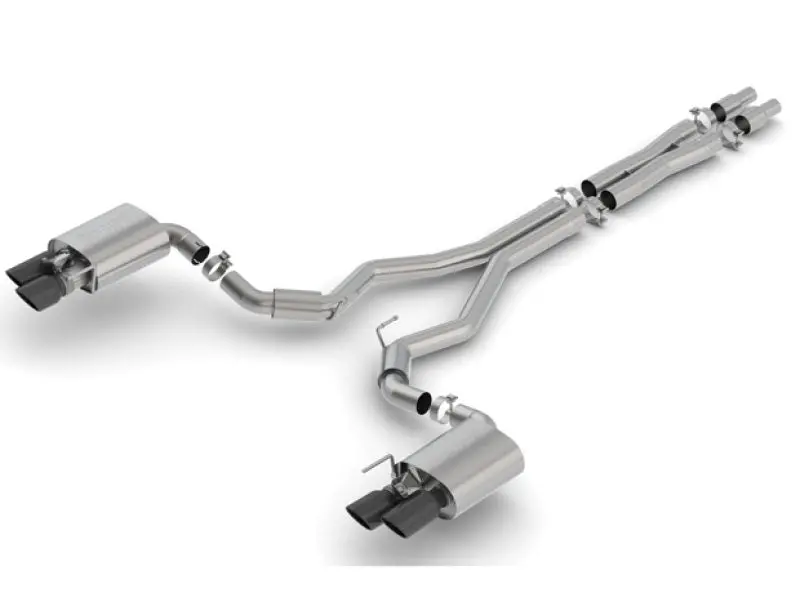Borla 2018 Ford Mustang Gt 5.0L At/Mt 3In S-Type Catback Exhaust Black Chrome Tips W/ Valves 1