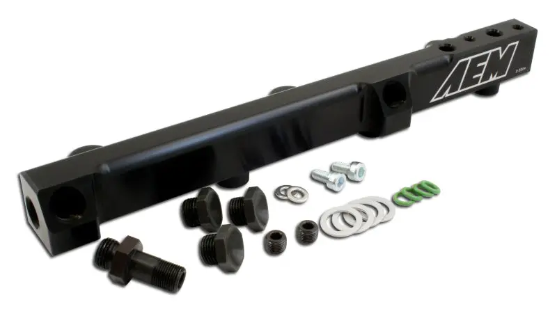 Aem 90-93 Accord Dx/Lx/Se/Ex & 92-01 Prelude S/Si/Si Vtec Black Fuel Rail 1