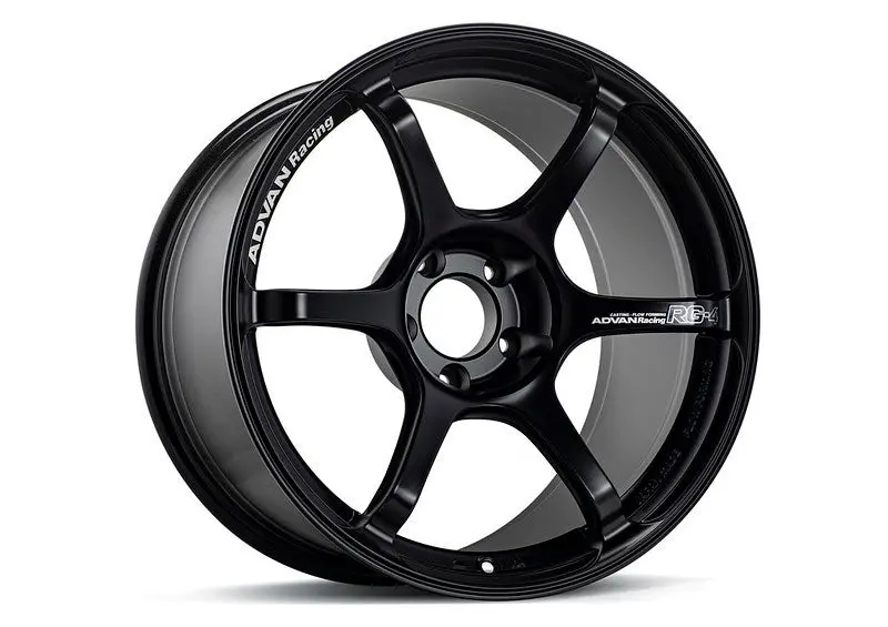 Advan Rg-4 18X9 +35 5X114.3 Semi Gloss Black Wheel 1