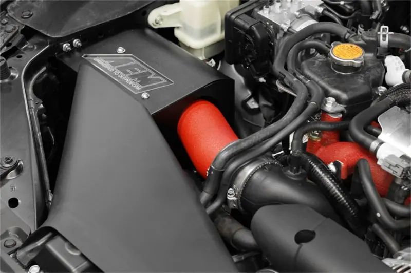 Aem 2018 Subaru Wrx Sti 2.5L H4 F/I Cold Air Intake System - Wrinkle Red 2