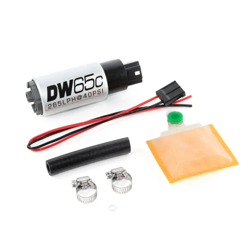 Deatschwerks 265 Lph Dw65c Series Compact Fuel Pump W/O Mounting Clips (W/ Universal Install Kit) 1